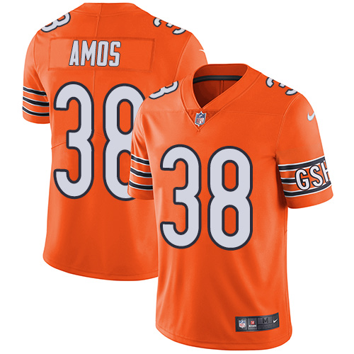 Nike Bears #38 Adrian Amos Orange Men's Stitched NFL Limited Rush Jersey - Click Image to Close